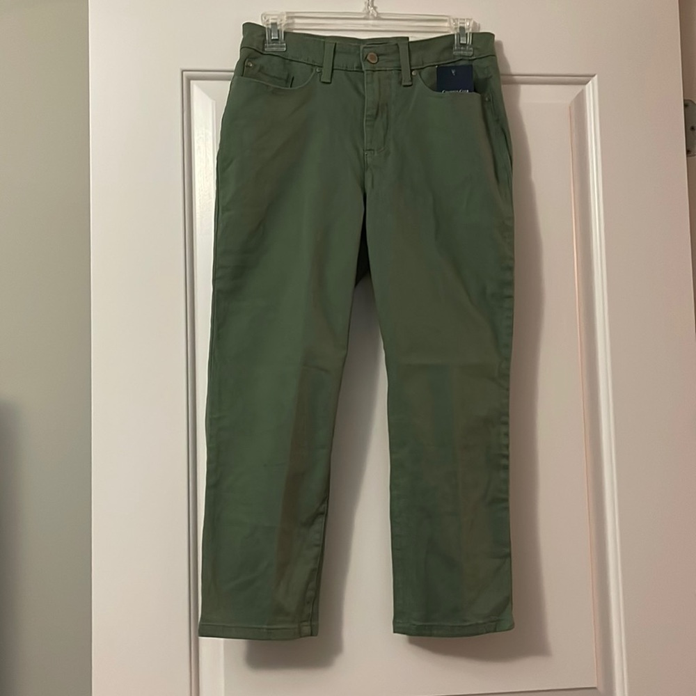 CHARTER CLUB Bristol Capri Cool Olive Sz 4 NWT!